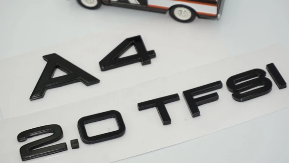 DK Tuning Audi A4 20 TFSi Parlak Siyah ABS Bagaj Yazı Logo Arma - Resim 4