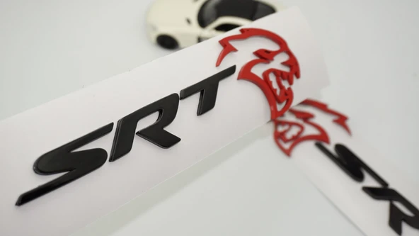 DK Tuning Dodge Challenger Charger SRT Hellcat Siyah Kırmızı Logo Arma ürün görseli