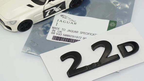 DK Tuning 2.2D Siyah ABS Bagaj Yazı Logo Arma Jaguar İle Uyumlu - 5