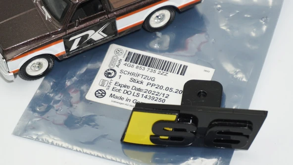DK Tuning S6 Sarı Siyah Ön Panjur Logo Arma Audi İle Uyumlu - Resim 7