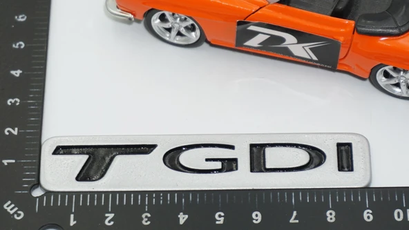 DK Tuning Kia TGDi 3M Gri Siyah Bagaj Logo Arma Amblem - Resim 4