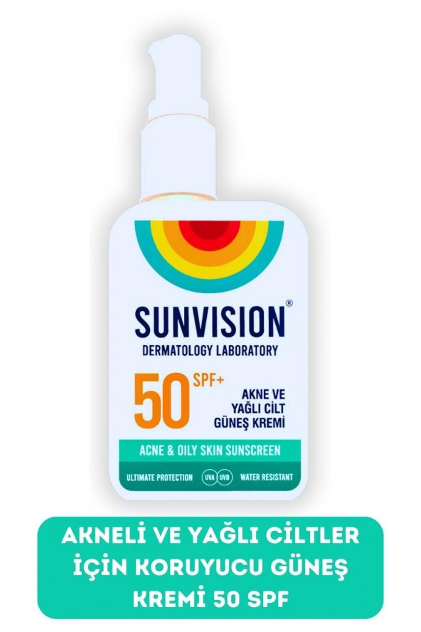 Sunvision Güneş Kremi Yüz İçin Akne ve Yağlanma Karşıtı  SPF50 50 ml