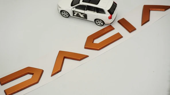 DK Tuning Dacia Yeni Nesil Bagaj 3M Bronz ABS Yazı Logo Arma - Resim 3