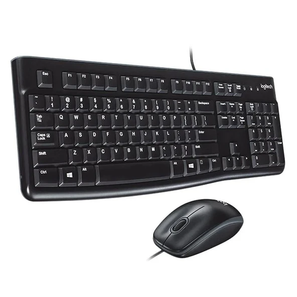 LOGITECH MK120 USB Q SİYAH KABLOLU KLAVYE+MOUSE SET - 4