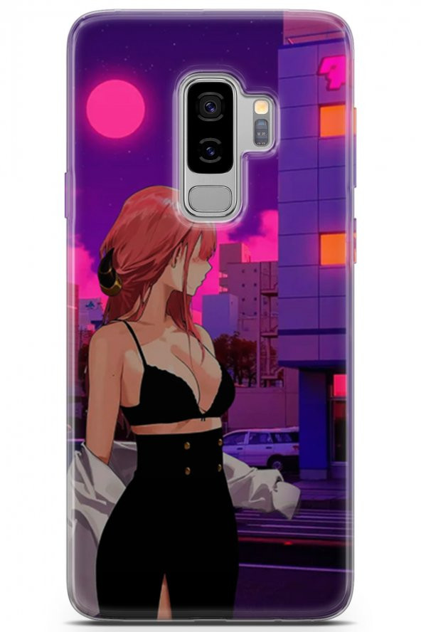 Samsung Galaxy S9 Plus Kılıf Orijinal Seri Anime 25 New York Sokaklarında Soyulmayan Kılıf Mavi