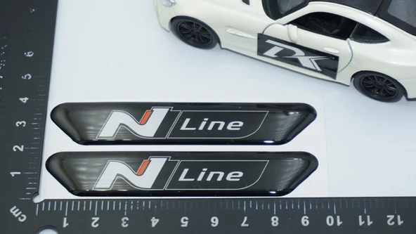DK Tuning Hyundai N Line Çamurluk Yanı Ve Ayna Damla Desen Logo Arma - Resim 2