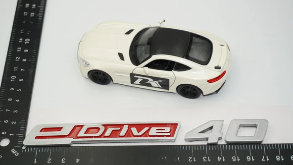 DK Tuning eDrive 40 Bagaj Gri Kırmızı Yeni Nesil Yazı Logo Bmw İle Uyumlu - 2