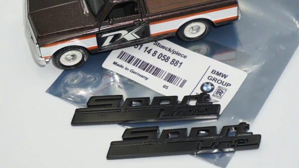 DK Tuning Bmw SportLine Siyah Logo Yan Çamurluk Logo Amblem Arma Seti - Resim 5