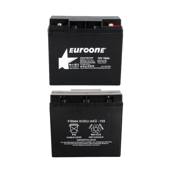 Ayt Euroone EO1218 12 Volt 18 Amper Bakımsız Kuru AGM Akü - 5