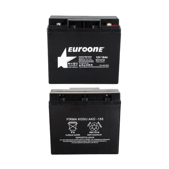 Ayt Euroone EO1218 12 Volt 18 Amper Bakımsız Kuru AGM Akü - 2