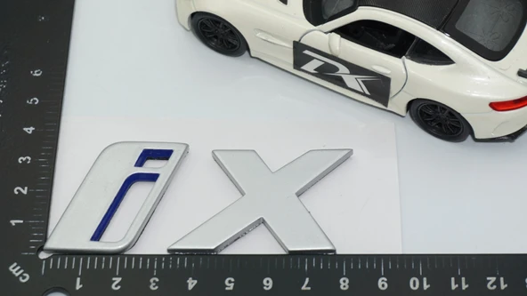 DK Tuning iX Bagaj Mavi Gri ABS 3M Yazı Logo Arma Bmw İle Uyumlu - Resim 2