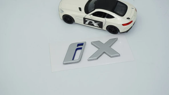 DK Tuning iX Bagaj Mavi Gri ABS 3M Yazı Logo Arma Bmw İle Uyumlu - Resim 4