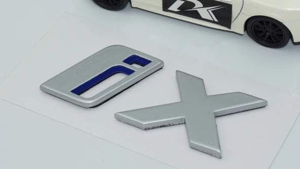 DK Tuning iX Bagaj Mavi Gri ABS 3M Yazı Logo Arma Bmw İle Uyumlu - Resim 5