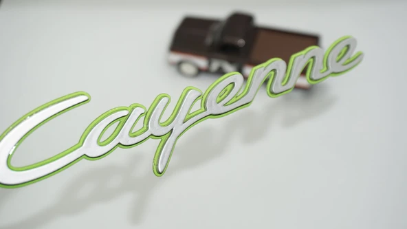 DK Tuning Porsche Cayenne Yeşil Gri ABS Yazı Logo Arma ürün görseli