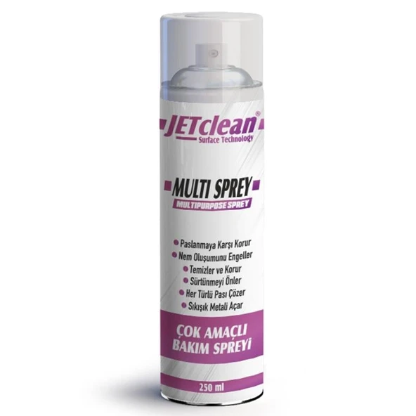 Jetclean WD-40 250 Ml Demir Pas Sökücü Multisprey Ağır Pas Sökücü Sprey - 2