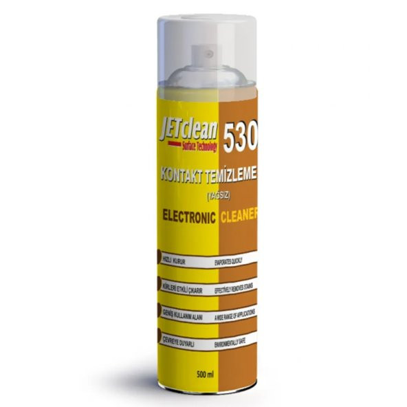 Jetclean 530 500 Ml Kontak Yağsız Sprey Elektronik Anakart Temizleme Koruma Pas Önleyici Sprey