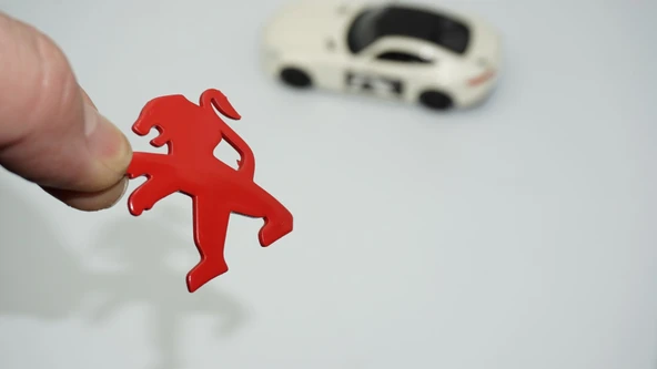DK Tuning Direksiyon Kırmızı Logo Amblem Arma Peugeot ile Uyumlu ürün görseli