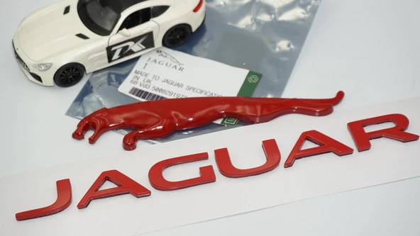 DK Tuning Jaguar Panter Kırmızı Bagaj Yazı Logo Arma Seti - 6