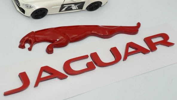 DK Tuning Jaguar Panter Kırmızı Bagaj Yazı Logo Arma Seti - 5