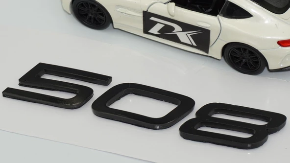 DK Tuning Peugeot Yeni 508 Bagaj 3M 3D Siyah ABS Yazı Logo - 4
