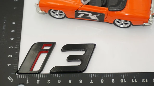 DK Tuning Yeni i3 Bagaj Siyah Kırmızı ABS Yazı Logo Bmw İle Uyumlu - 2