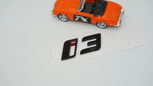 DK Tuning Yeni i3 Bagaj Siyah Kırmızı ABS Yazı Logo Bmw İle Uyumlu - 3