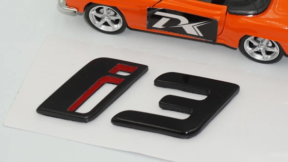 DK Tuning Yeni i3 Bagaj Siyah Kırmızı ABS Yazı Logo Bmw İle Uyumlu - 4