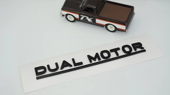 DK Tuning Tesla Dual Motor Bagaj Siyah Yazı Logo Arma - Resim 4