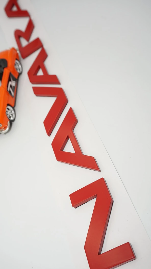 DK Tuning Navara Kırmızı Abs Ön Kaput Ve Bagaj Yazı Nissan İle Uyumlu - 4