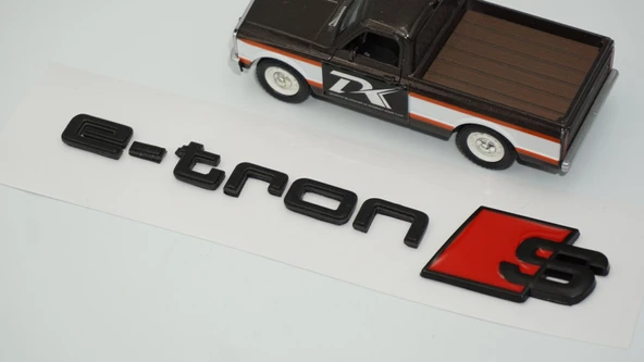 DK Tuning e-tron S Bagaj Siyah Kırmızı Yazı Logo Audi İle Uyumlu - Resim 4