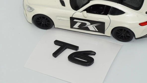 DK Tuning T6 Küçük Boy Siyah Bagaj Yazı Logo Volvo ile Uyumlu - Resim 4