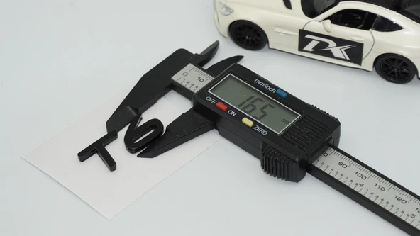 DK Tuning T6 Küçük Boy Siyah Bagaj Yazı Logo Volvo ile Uyumlu - Resim 2