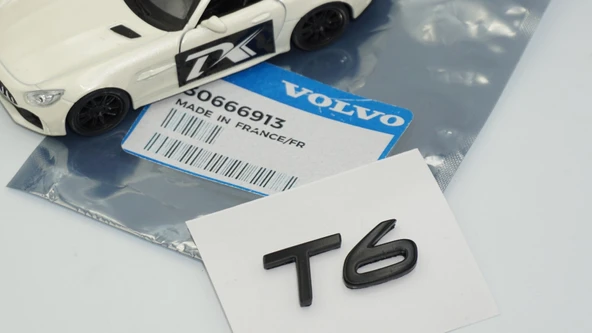 DK Tuning T6 Küçük Boy Siyah Bagaj Yazı Logo Volvo ile Uyumlu - Resim 5