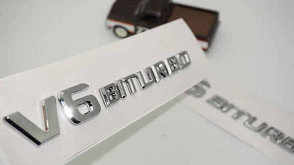 DK Tuning Benz V6 Biturbo Çamurluk Yanı Logo Amblem 2 Li Set ürün görseli