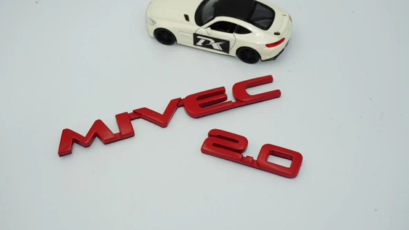 DK Tuning Lancer MIVEC 2.0 Kırmızı Bagaj Yazı Logo Mitsubishi İle Uyumlu - 3