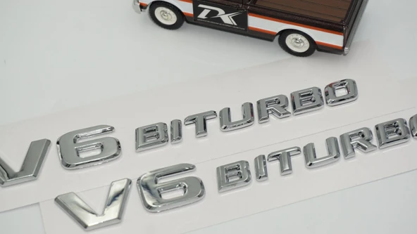 DK Tuning Benz V6 Biturbo Çamurluk Yanı Logo Amblem 2 Li Set - Resim 4