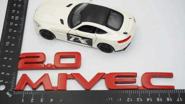 DK Tuning Lancer MIVEC 2.0 Kırmızı Bagaj Yazı Logo Mitsubishi İle Uyumlu - 2