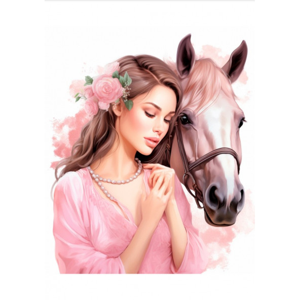 Sayılarla Boyama Tablo Seti (Güzel Kız ve Atı) - 5