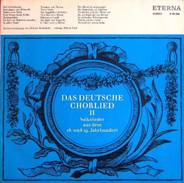 Das Deutsche Chorlied II - Volkslieder Aus Dem 18. Und 19. Jahrhundert romantic tarz plak alithestereo