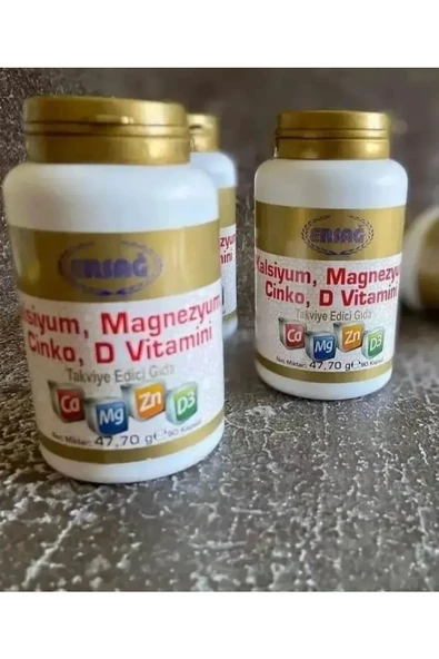 Ersağ Kalsiyum, Magnezyum, Çinko, D Vitamini (2 Adet)