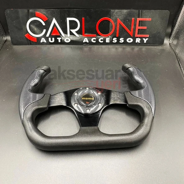 Momo Spor Direksiyon F1 Tesla Model Carbon Siyah Renk Momo Tip - Yarış Spor Direksiyonu - 2