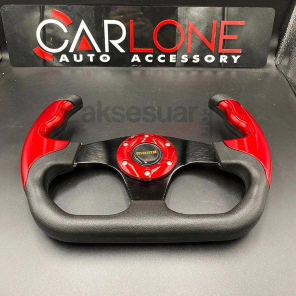 Momo Spor Direksiyon F1 Tesla Model Kırmızı Renk Momo Tip - Yarış Spor Direksiyonu - 5