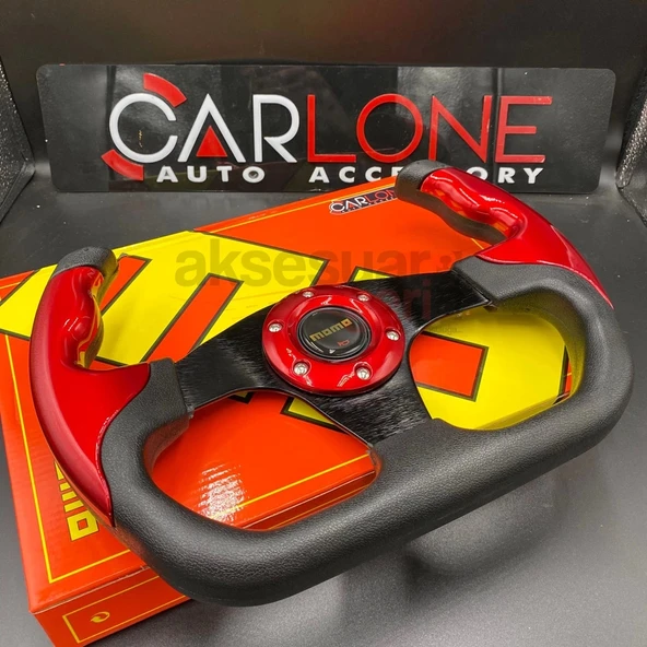 Momo Spor Direksiyon F1 Tesla Model Kırmızı Renk Momo Tip - Yarış Spor Direksiyonu - 2