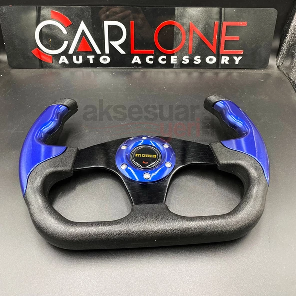 Momo Spor Direksiyon F1 Tesla Model Mavi Renk Momo Tip - Yarış Spor Direksiyonu - 4