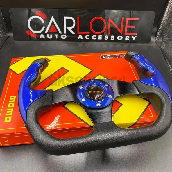 Momo Spor Direksiyon F1 Tesla Model Mavi Renk Momo Tip - Yarış Spor Direksiyonu - 2