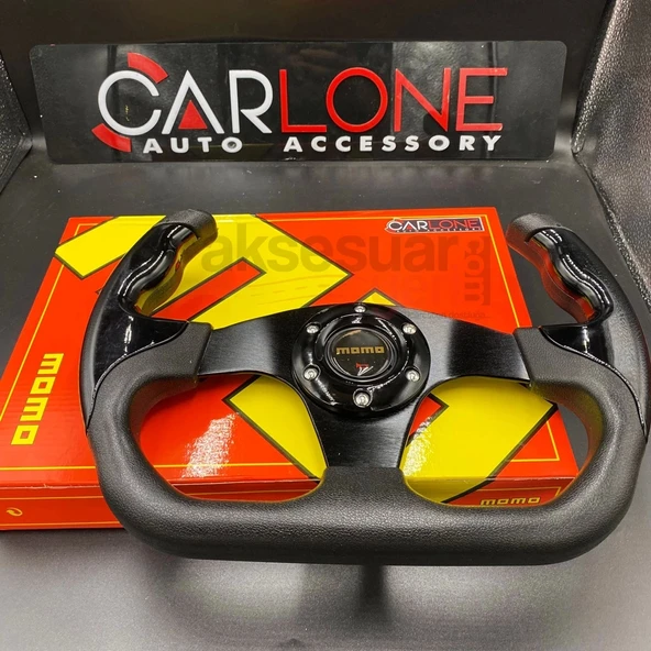 Momo Spor Direksiyon F1 Tesla Model Siyah Renk Momo Tip - Yarış Spor Direksiyonu - 2