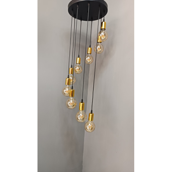 9'LU GOLD DUYLU SARKIT AVİZE
