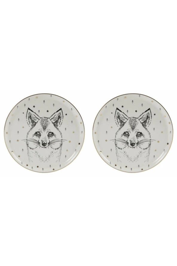 Porland Forest Fox Düz Tabak 20cm 2'li