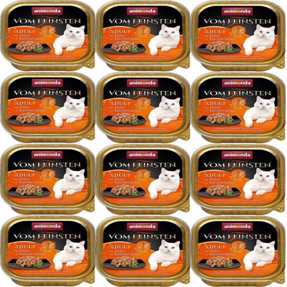 Animonda Vom Feinstein Havuç Soslu Tahılsız Tavuklu Kedi Yaş Mama 100gr*12 Adet