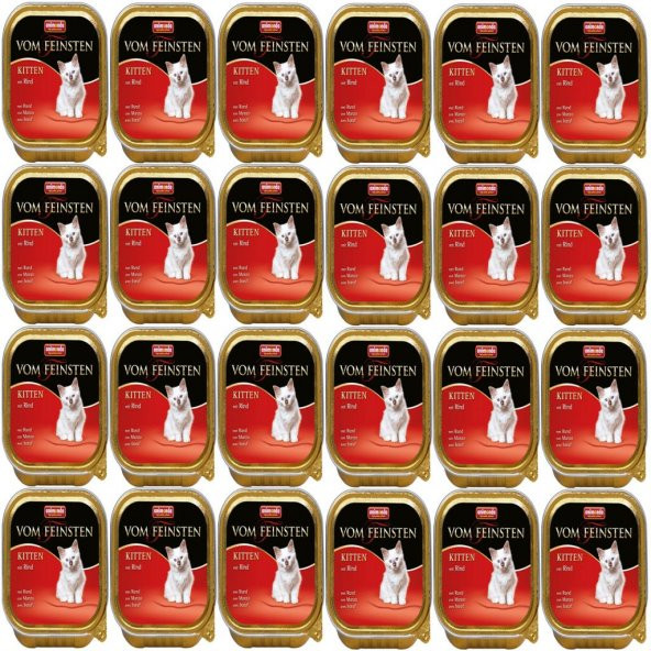 Animonda Vom Feinsten Kitten Sığır Etli Yavru Yas Kedi Maması 100gr*24 Adet